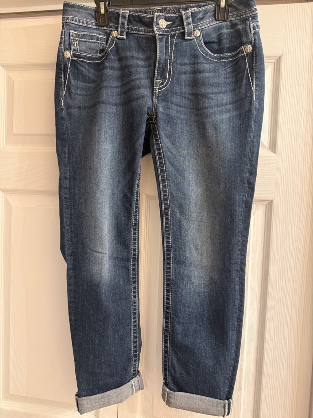 Miss Me Blue Denim Cropped jeans